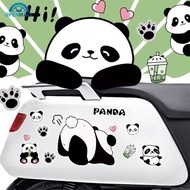 OPENMALL Creative Motorcycle Electric Bike Helmet Decal Waterproof Lovely Pandas Night Sign Sticker 