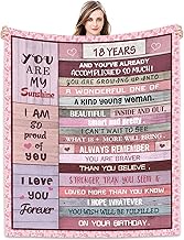 Joyloce Sweet 18th Birthday Gifts for Girls Blanket 60"x50", Sweet 18 Gifts for Girls - Best 18th Bi