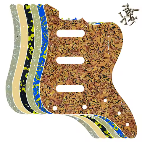 Pleroo Custom Guitar Pickguard - For US Harley Benton Bass Vi Guitar Pickguard Scratch Plate Multico