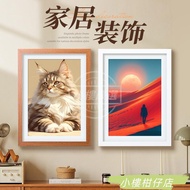 [Taiwan Shipment] Wooden Photo Frame Photo Frame Wall Hanging A4 8K Picture Frame Customized Photo F