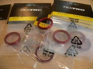 TEKTRO 一吋前叉上管鋁合金墊圈(陽極紅25.4*5mm) 3個50