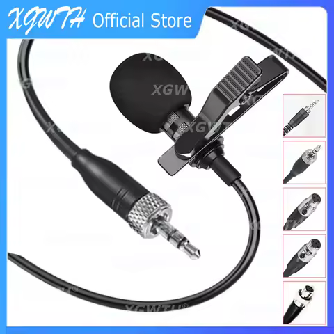 Lavalier Lapel Unidirectional Microphone for Shure Sennheiser AKG MiPro Samson Audio Condenser Mic 4