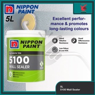 🔥 5L Nippon 5100 Wall Sealer Exterior Wall Sealer Nippon Sealer 5100 Cat Undercoat Dinding Luar Ruma