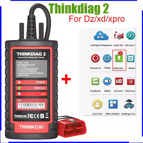 THINKCAR Thinkdiag 2 With 1 year ,for Diagzone XDiag Prodiag XPRO5 Software Support CAN FD Protocol 