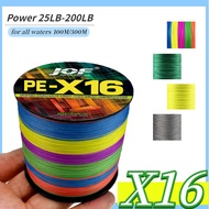 X16 Carp Fishing Line 16 Strands PE Braided Fly Fishing Line 100M 300M Super Strong Multifilament 11