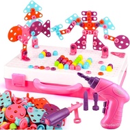 Magic Montessori Play Toolbox，249Pcs Magic Montessori Play Toolboxwith Electric Drill, 2D3D Creativi