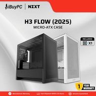 NZXT H3 Flow (2025) mATX PC Case (Black/White)