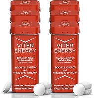 Viter Energy Caffeinated Mints - 40mg Caffeine, B Vitamins, Sugar Free Vegan Breath Mint. Powerful E