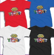 เสื้อเด็ก ลาย super wings 4 สี น่ารัก ผ้าcotton 100% กลุ่ม B