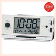 Seiko clock, alarm clock, radio-controlled, digital, high volume PYXIS Raiden, black 77×167×57mm NR539K