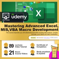 [Video Course] Mastering Advanced Excel, MIS,VBA Macro Development(22Hours)