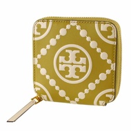 【TORY BURCH】經典LOGO對開短夾-綠色