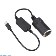 zebeaacc Convenient USB C To 12V Car  Lighter Socket Converters Adapter Cable With 35cm 13 78inch Le