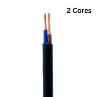 【In-Stock】 2 Meters Black Cover Rvv Copper Core Standard Cable Electrical Wires 2 Core 3 Core 1mm 1.