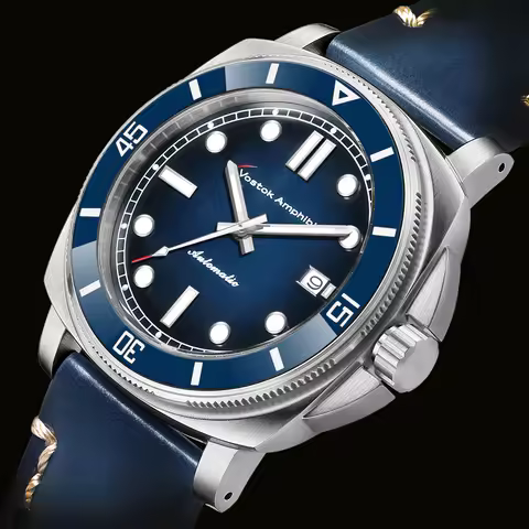 Branded Mechanical Watches Men NH35 Movement Sapphire Glass Luxury Wristwatch Male Vostok Amphibia