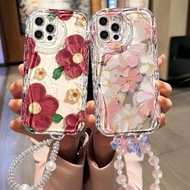 For IPhone 17 16 11 Pro 13 15 7Plus Pro Max 8 6 6s XR XS Oil Painting Flower Case