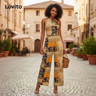 Lovito Women's Spring/Summer Boho Style Jumpsuit L143ED448