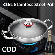 Stainless Steel Wok 32/34/36cm Honeycomb Wok Food-Grade General Non-Stick Wok Gas Induction Cooker