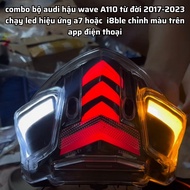 Combo Set of Audi Rear Wave A110 From 2017-2023 Running Led Effect a7 or i8ble color adjustment on p