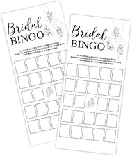 Bridal Shower Bingo, Find The Guest Bingo Games Cards, 25 Bridal Shower Party Game Cards for Wedding