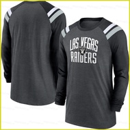 BH3 NFL Las Vegas Raiders Jersey Training Tshirts Long Sleeve Sports Tops Plus Size HB3