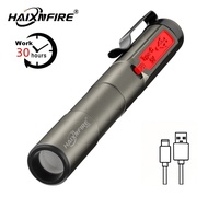 Haixnfire P23 viết đèn y tế Ánh sáng trắng/đèn màu tím đèn đôi 30 giờ Tuổi thọ Pin đèn pin sạc USB Đ