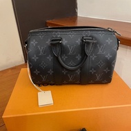 LV 雙色花紋 KEEPALL25 兩用包