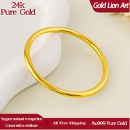 【Golden Lion Art】Au999 Pure Gold Bracelet 3D Hard Gold Bracelet Contains Gold Bracelet Jewelry Brace