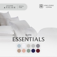 (Fitted Sheet Set) Grand Atelier Suite Essentials Collection Egyptian Cotton Sateen Fitted Sheet Set