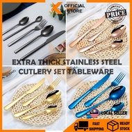 【K-Home】High Quality Stainless Steel Tableware Set Metal Cutlery Knife Spoon Fork Set Cutlery Set Va