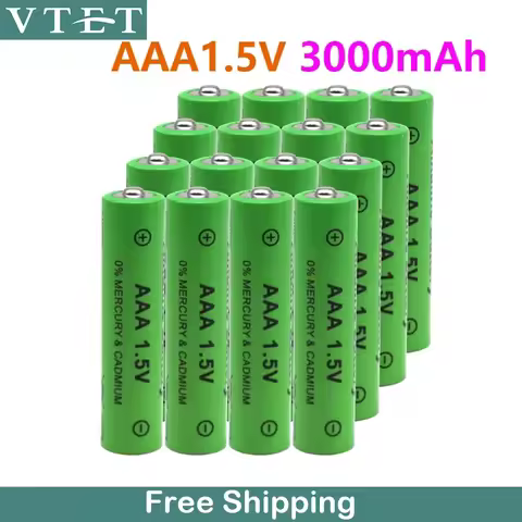 2025 New 1.5V AAA Battery 3000mAh Rechargeable Battery NI-MH 1.5 V AAA Battery for Clocks Mice Compu