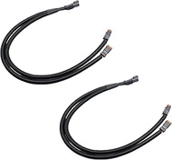 2Pcs 23.6in/60cm Deutsch DT DTP DT06-2S 2 pin Male to Female 2 Way Splitter Wire Bulb Socket Headlig