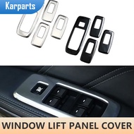 YAE 4Pcs/Set Stainless Steel Car Door Windows Lift Switch Button Panel Cover Sticker Trim for Ford Everest 2015 - 2020 Accessories O18