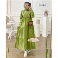 Gamis Rayon | Kirania dress | Gamis Midi | Baju midi | pakaian wanita