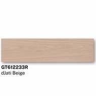 Granit Motif Kayu Roman dJati Beige Ukuran 15x60