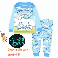 Cuddle Me 9-14 Years Old Kids Pyjamas / Glow in the Dark Children Sleepwear / Kids Pajamas Set