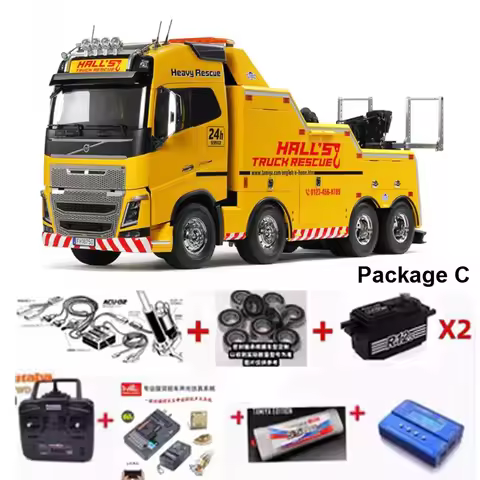 NEW Tamiya Tractor 1/14 8X4 FH16 750 RC Wrecker Model RC Truck Trailer 56362 Model Assembled Set Adu