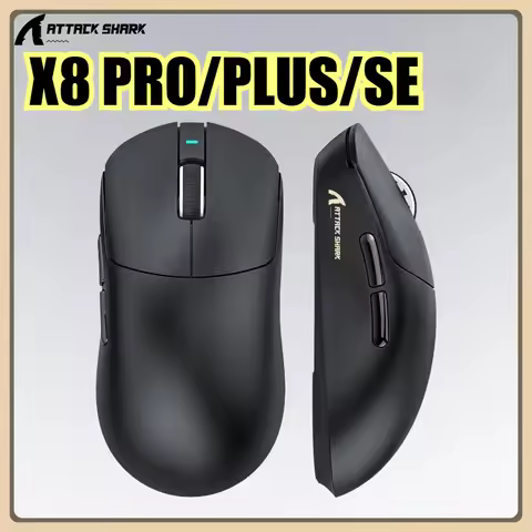 New ATTACK SHARK X8PRO X8Ultra 8k Wireless Mouse PAW3395/3950 26k/30DPI 500mAh 1k Wired X8SE X8Plus 