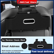 Car Organizer Seat Back Storage Box with Cup Holder Multifunctional Seat Back Organizer Tissue Box