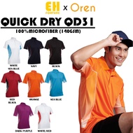 【QD31】Microfiber COLLAR SHIRT White/Navy/Black/Red/Orange/Sea Blue/Dark Purple OREN SPORT