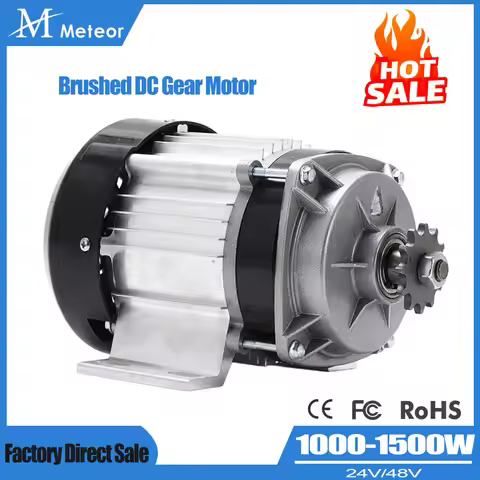 Meteor 1000W 1500W DC 24V/48V Brushless Motor, Direct Current Permanent Magnet Brushless Motor