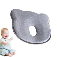 嬰兒枕頭 - 嬰兒兒童新生兒禮物，柔軟記憶棉枕頭，預防斜頭畸形平頭綜合症，最適合 0 至 12 個月的嬰兒