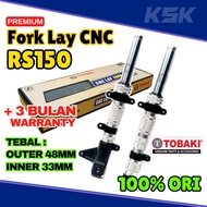 TOBAKI RACING RS150 RS 150 RSX FORK LAY CNC MACHINE FORK MESIN FRONT FORK DEPAN FORKLAY ORIGINAL TOB