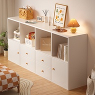 Home Living Room Storage Cabinet Bookshelf Wooden Simple 8-Grid Cabinet Sturdy And Durable Space Sav