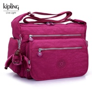 กระเป๋าแมสเซนเจอร์ใบใหญ่ Kipling ใหม่กระเป๋าเดินทางลำลองกระเป๋าสำหรับคุณแม่กันน้ำกระเป๋ามีฝาปิดผ้าไนลอน
