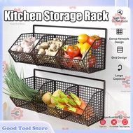 1/2/3 Grids Storage Rack Bekas Bawang Storager Wall Mounted Kitchen Storage Rack Onion Basket Shelf 