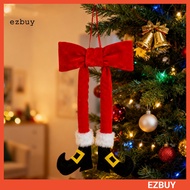 {ezbuy.my1}Christmas Elf Leg Ornament 14 Inch Red Plush Elf Leg Hanging Ornament with Velvet Bow for