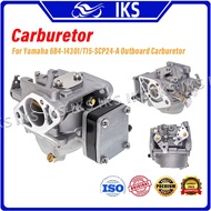 IKS Racing Boat Motor 6B4-14301 Carburetor Carb Assy For Yamaha Outboard Motor 2 Stroke 9.9HP 15HP E