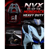 Yamaha NVX155 V2 V3 Aerox155 V1 V2 V3 NVX 155 Top Rack Monorack Heavy Duty Rack Top Box Rack Top Box
