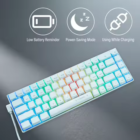 E-YOOSO Z686/8538 Mechanical Keyboard 68 Keys Tri-Mode 2.4GHz / Bluetooth Wireless / RGB Wired Gamin